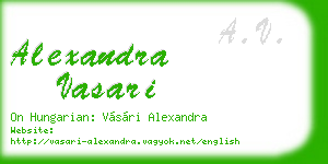 alexandra vasari business card